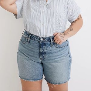 Madewell High Rise Mid Length Denim Shorts
